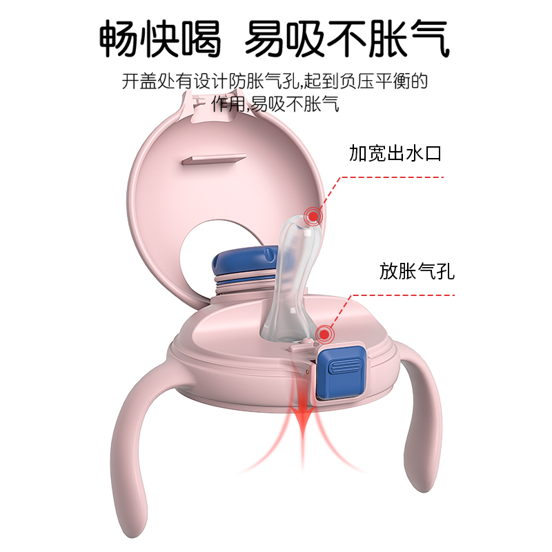 【吉客】儿童牛奶杯专用配件宽口径水杯盖吸管吸嘴（口径7cm）