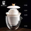 Clay pottery cover bowl portable car teapot quick guest cup