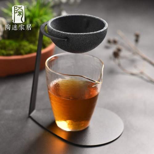 陶瓷公道杯玻璃茶海泡茶分茶器茶漏过滤粗陶茶具配件女士小公道杯 - 图3