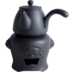 陶迷煮茶壶烧水壶陶瓷侧把茶具火山石煮茶器壶中式泡电陶炉茶壶