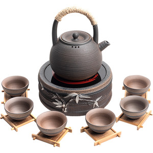 陶迷电陶炉烧水壶套装家用陶瓷煮茶壶复古提梁壶自动大容量蒸茶器