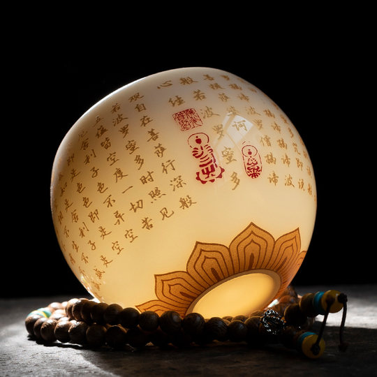 Pottery fans special clearance tea cup rough pottery hand-painted Ru kiln cup