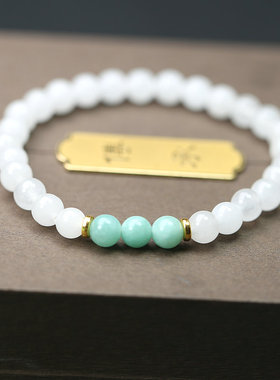 天然天山翠轻奢高级感设计款手串