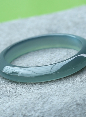 国风冰种玛瑙手镯高级库里蓝玉镯