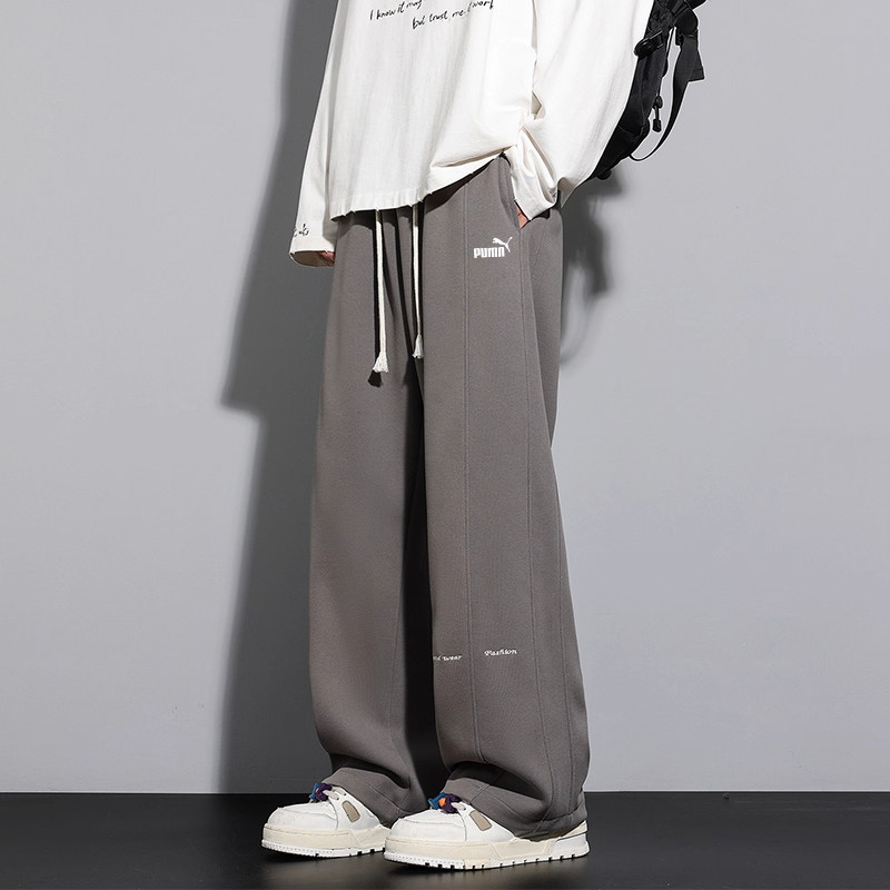 奥莱专柜休闲裤男秋冬加肥加大宽松阔腿直筒运动裤加绒大码裤子潮,淘宝优惠券,粉丝福利购,淘宝优惠卷