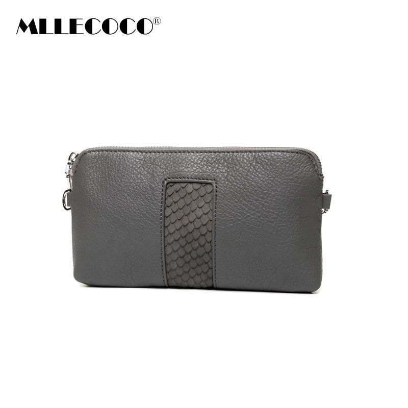 百搭真皮小手包斜挎手机简约包女包 mllecoco女士包袋