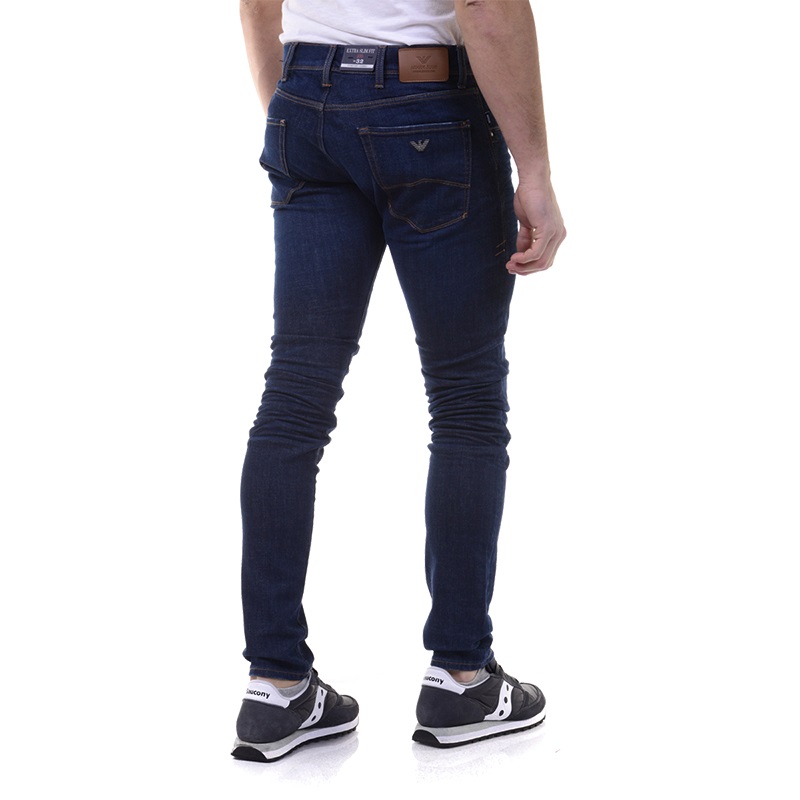 ARMANI JEANS男士AJ蓝色商务休闲精品时尚棉牛仔长裤 6X6J356D02Z