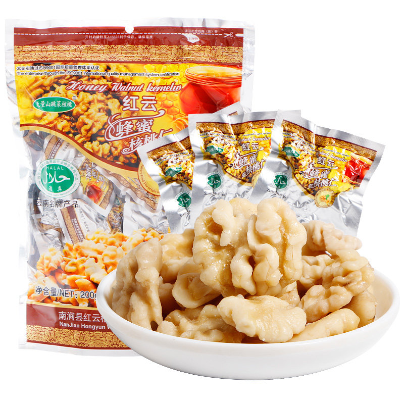 云南红云蜂蜜200g特产琥珀核桃仁 语果食品核桃仁