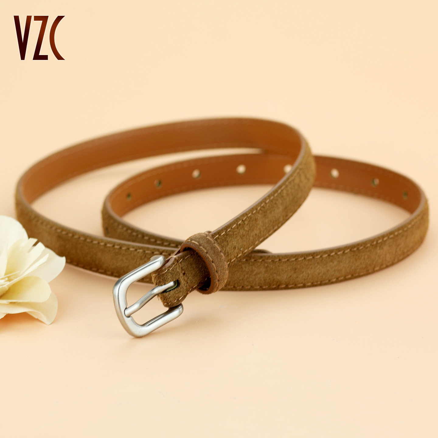 皮带女麂皮绒真皮牛皮复古高级感休闲百搭装饰配裙西装牛仔裤腰带,淘宝优惠券,粉丝福利购,淘宝优惠卷