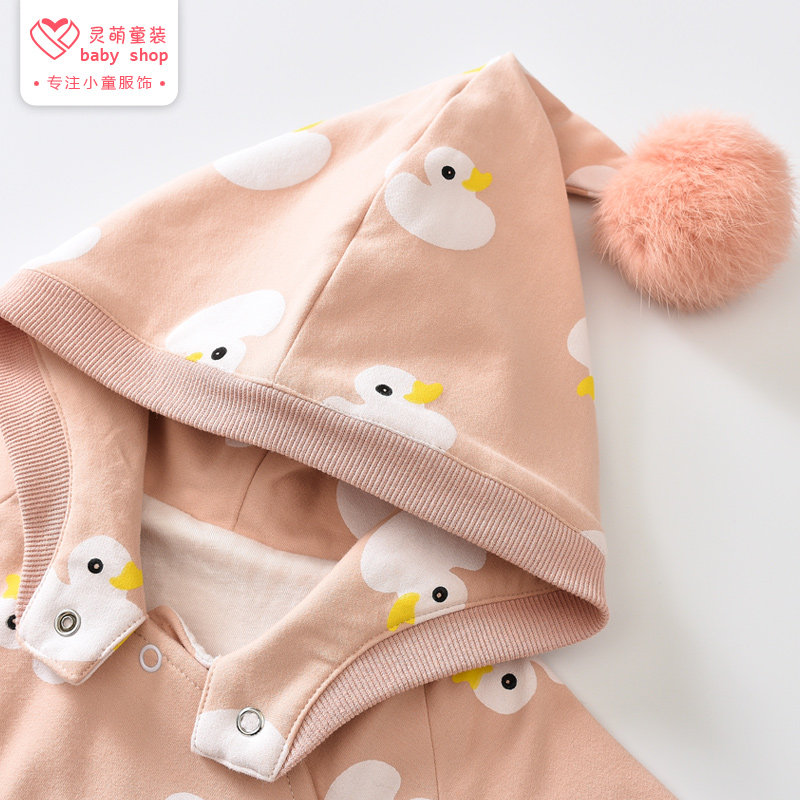 6个9月秋季薄0-3新生儿外出服 灵萌童装连身衣/爬服/哈衣