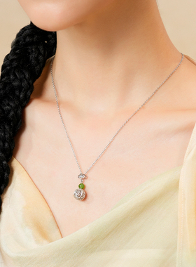 百年宝诚如意百财项链925银时尚小众设计感百搭锁骨链配饰