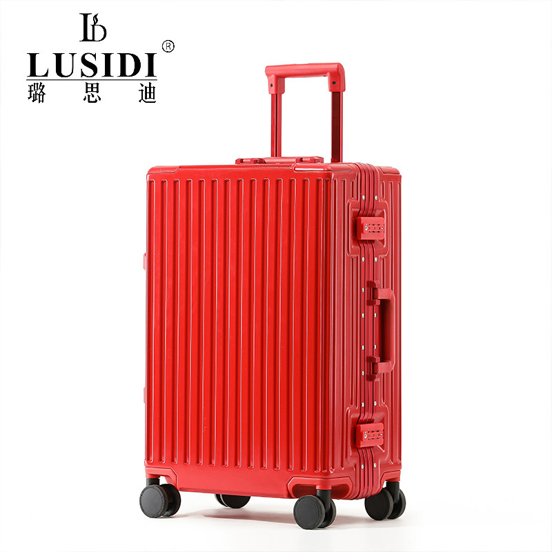 璐思迪结婚红色新娘陪嫁密码拉杆箱 璐思迪旅行箱