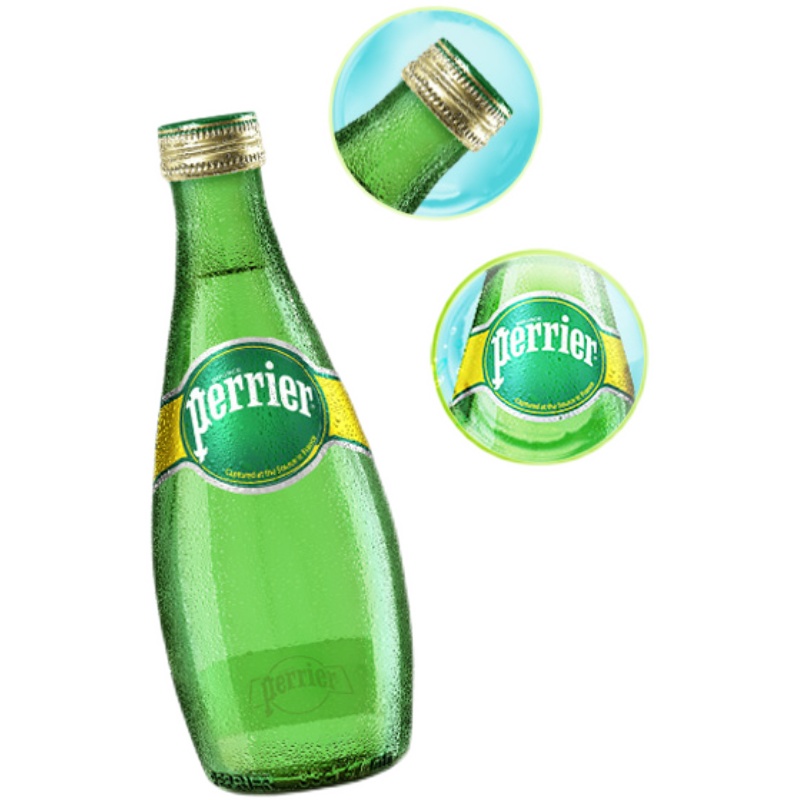 perrier法国巴黎水含气天然矿泉水气泡水原味330ml24瓶整箱0卡0糖 - 图3