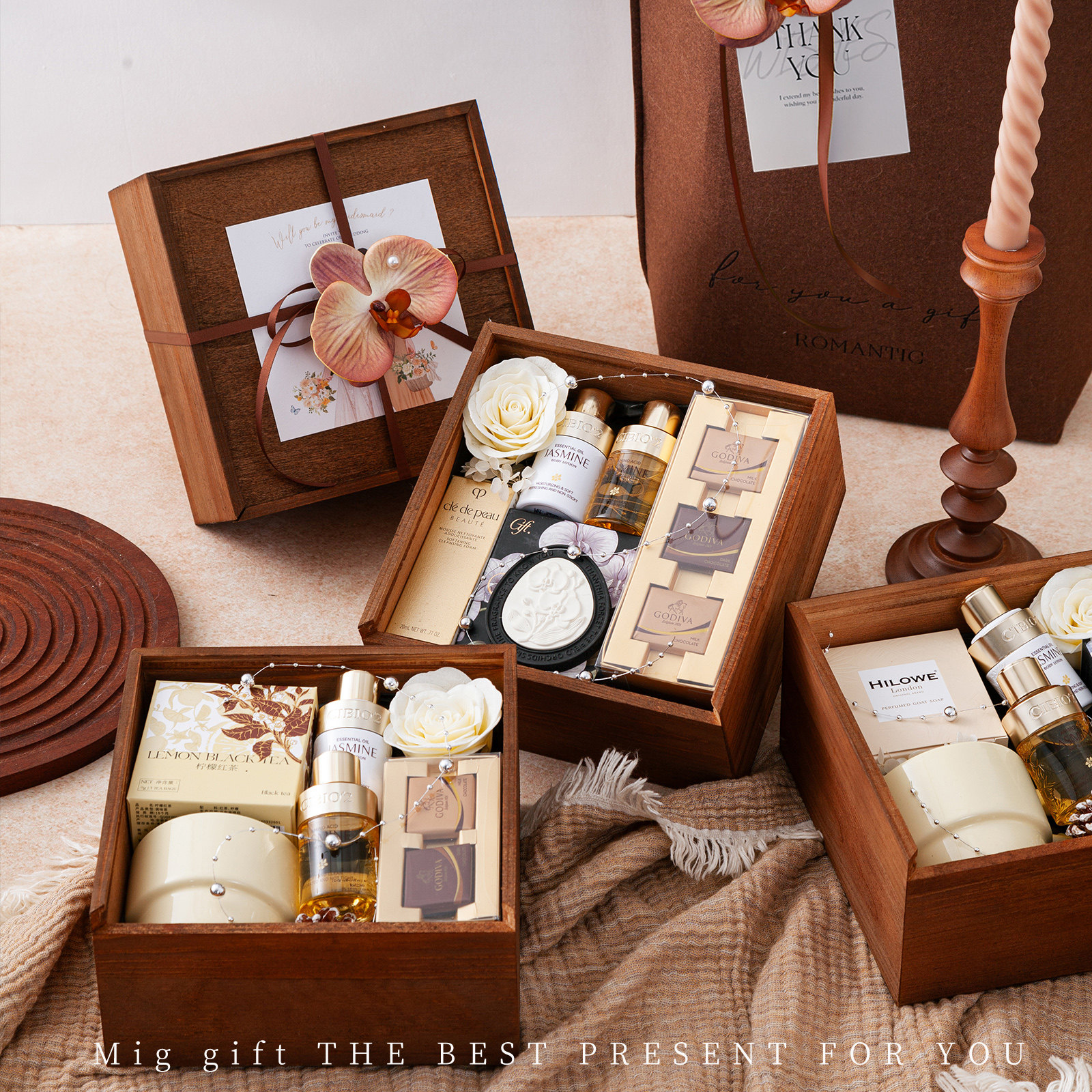 森系伴手礼女伴娘高端木盒礼物婚礼回礼姐妹礼盒小众高级实用礼品,淘宝优惠券,粉丝福利购,淘宝优惠卷