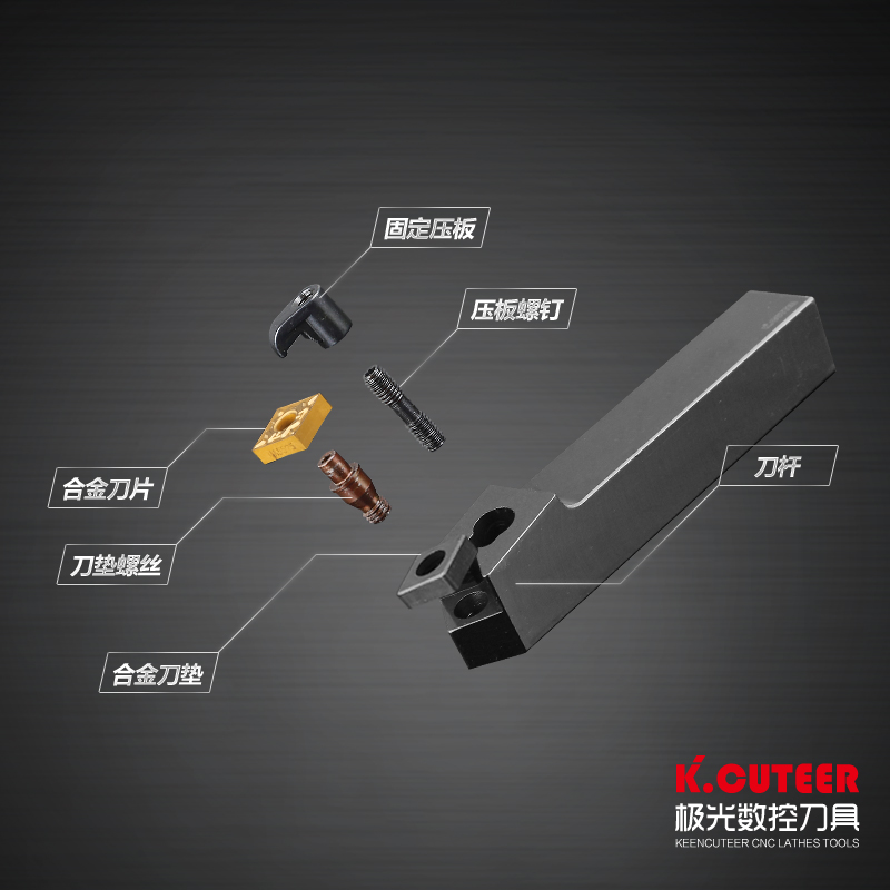 数控刀杆 90度外圆车刀MCFNR2020K12/2525M12菱形 车床刀具车刀杆 - 图2