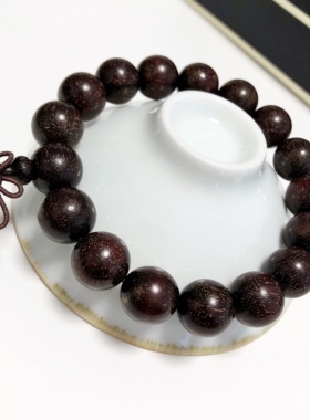 S450# 印度爆金星小叶紫檀手串12mm 重16克