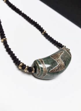 D1770# 天然绿玛瑙吊坠锁骨链38.5*17.2*16.8mm