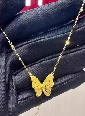 蝴蝶金包银项链女花月佳期