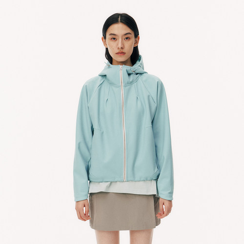 NORYBRAND 机能连帽夹克男女春秋可束腰防泼防风抗皱户外通勤外套 - 图2
