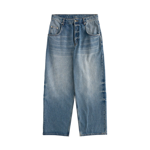 NORYBRAND复古1980S水洗直筒宽松cleanfit牛仔裤 休闲长裤vintage - 图3