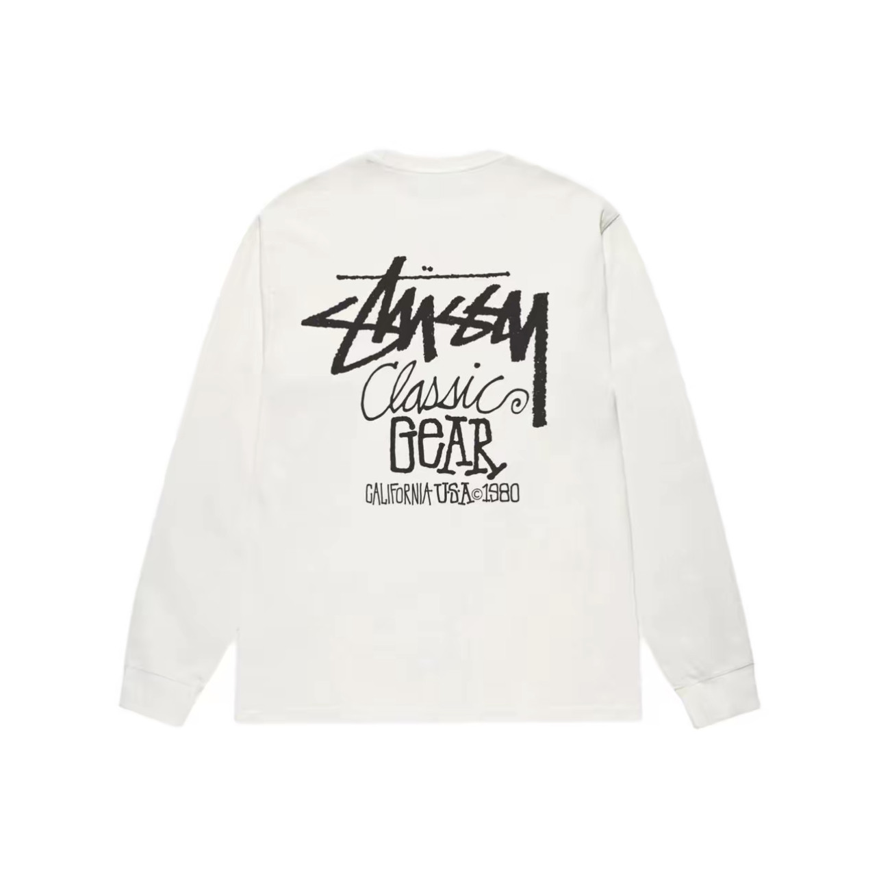 阿伦777 Stussy Classic Gear LS Tee 25FW水洗螺纹长袖T恤男女,淘宝优惠券,粉丝福利购,淘宝优惠卷