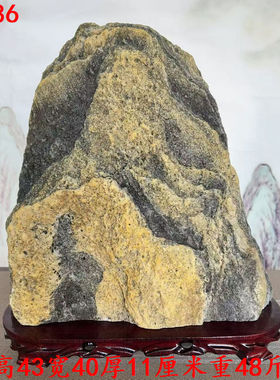 天然靠山原石大型园林玄关景观