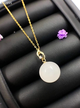 足金羊脂白玉籽料平安扣挂件吊坠