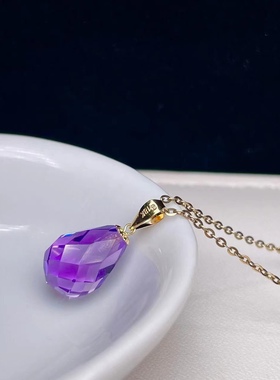 18k金招财水滴大气礼物项链坠