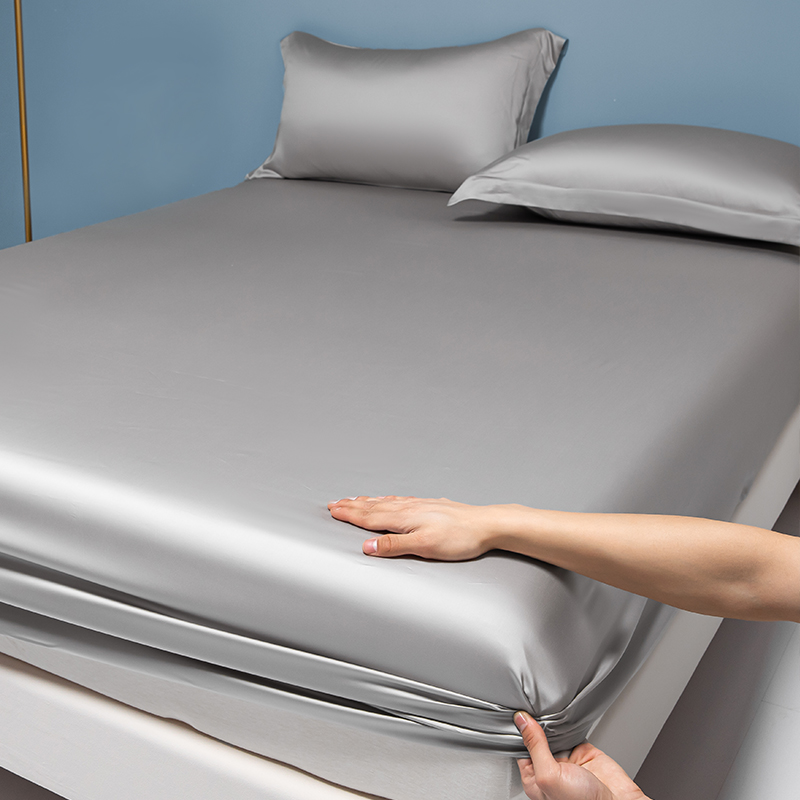 200s夏季天丝床笠罩单件冰丝床单三件套凉感床垫2024新款纯色高端
