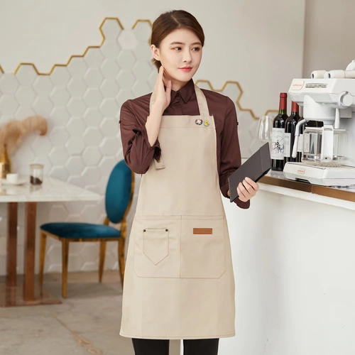 Работники магазина молока работники Рабочая одежда рубашка, длинные западные ресторанные кафе -ресторан ресторана, официант, Установив рабочую услугу осенью
