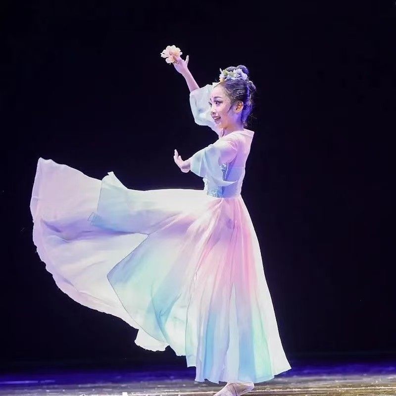 桃李杯儿童表演服簪花引舞蹈服飘逸剧目艺考服汉唐古典舞演出服女,淘宝优惠券,粉丝福利购,淘宝优惠卷