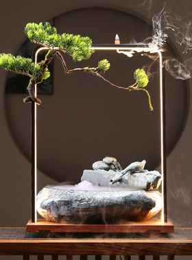 创意鱼缸流水摆件循环水陶瓷