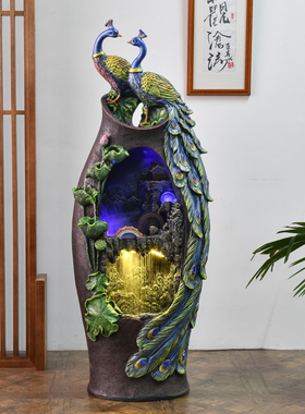 客厅玄关招财装饰流水摆件循环水