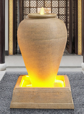 欧式轻奢风水球喷泉招财摆件