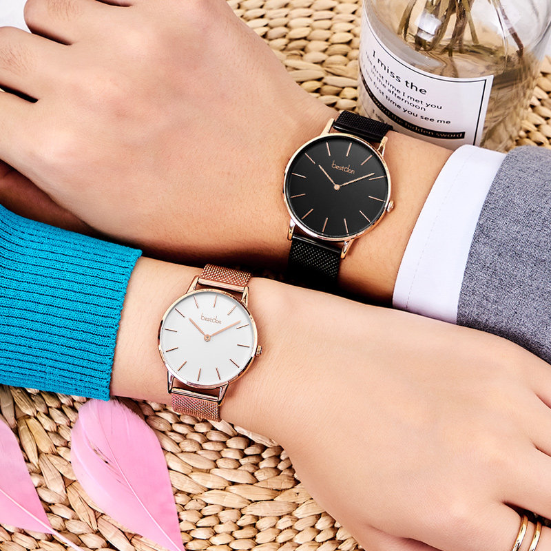 邦顿情侣一对简约气质男女名牌对表 bestdon邦顿典仑国产腕表