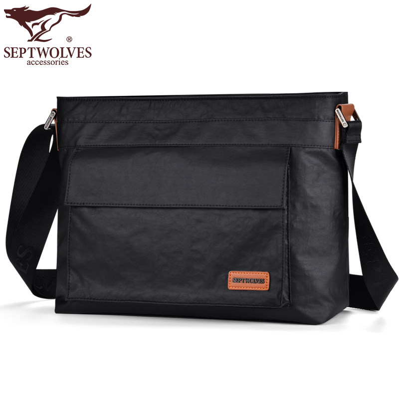 七匹狼男士牛津布新款防水单肩包 七匹狼天衢男士包袋
