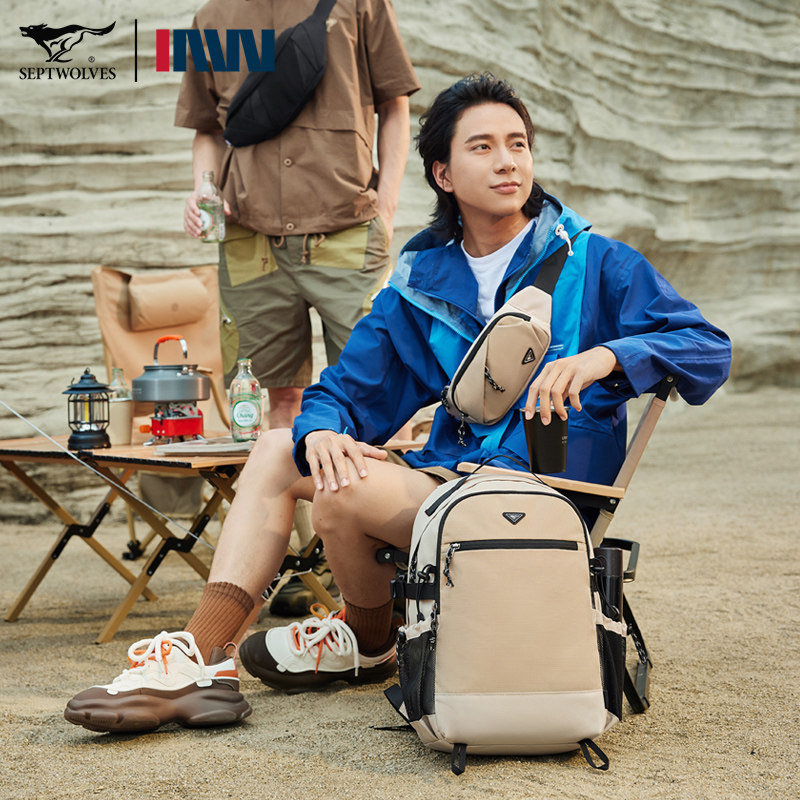 Seven Wolfs waist bag men's crossbody bag fashionable breast bag