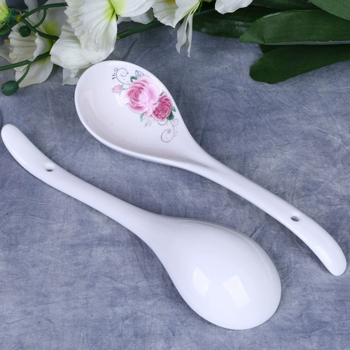 Специальное предложение 2 ложки 9,9 керамика Jingdezhen длинная ручка с большой ложкой настойка рисовой ложки ложки ложки ложки домашней микроволновой посуды