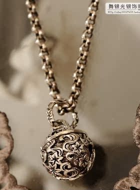 泰国银饰玲珑瑞丽风小铃铛吊坠