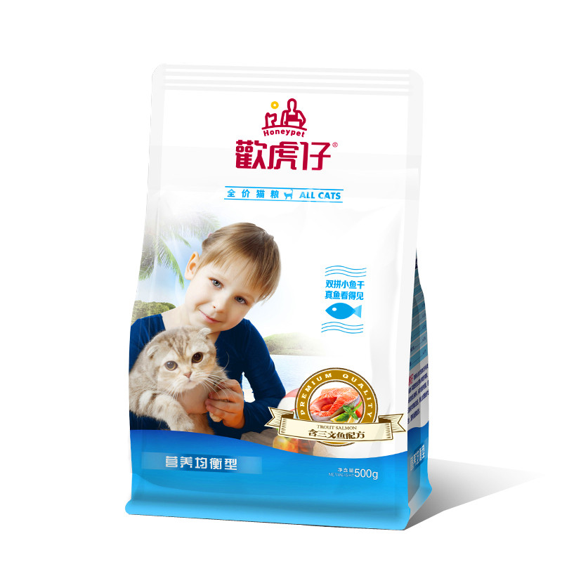 欢虎仔猫粮欢悦成猫幼猫500g英短蓝猫通用1.5kg增肥营养2全阶3斤 - 图2