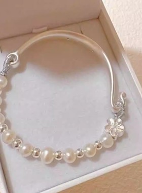 和田玉纯银平安锁手链