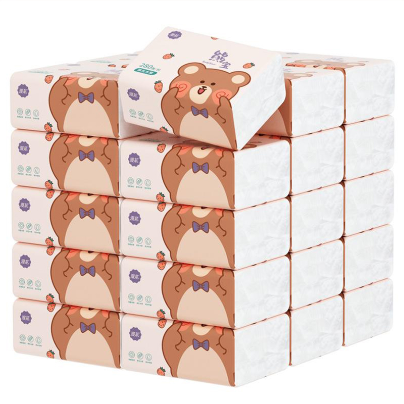 漫花抽纸30大包整箱家用实惠装卫生纸巾婴儿柔面巾餐巾纸擦手纸抽 - 图3