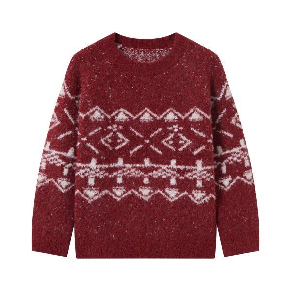 【现货】senbaby童装女童圣诞风针织衫2025新年儿童套头毛衣,淘宝优惠券,粉丝福利购,淘宝优惠卷