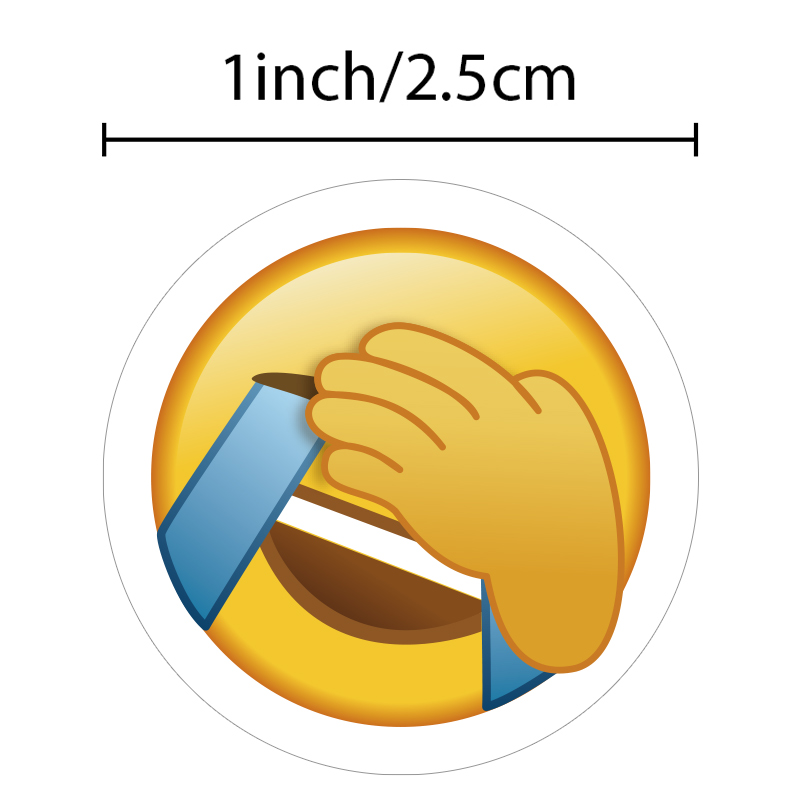 500张/卷捂脸表情包贴纸emoji表情脸贴哭笑不得搞怪手账贴画装饰-图0