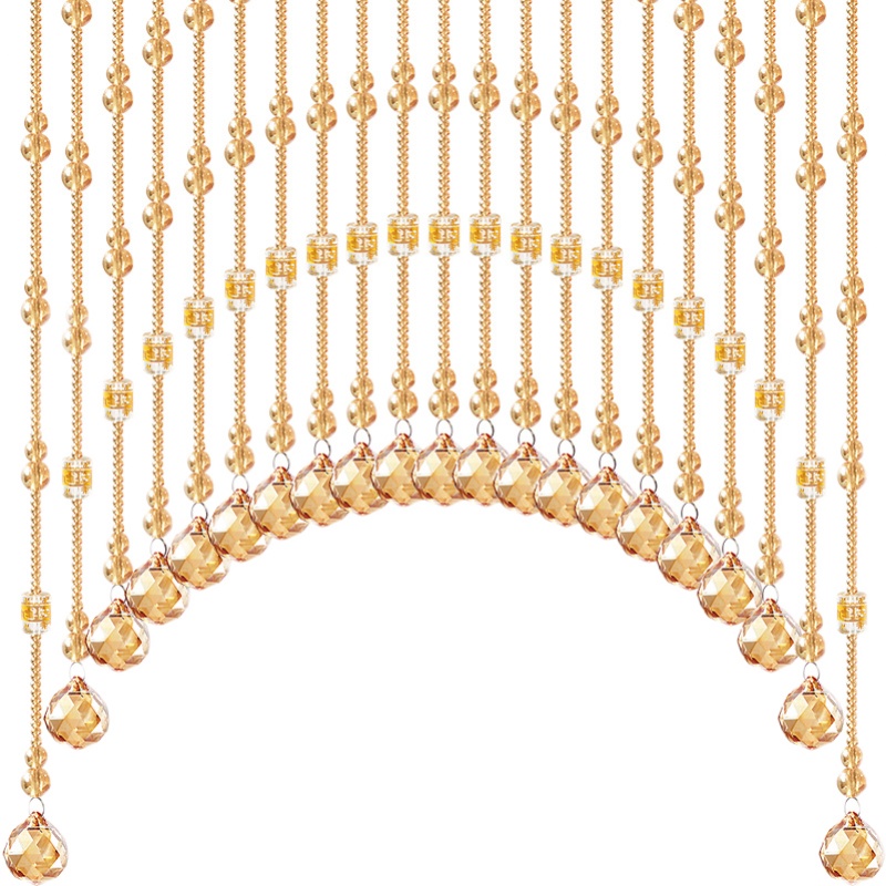楼梯专用水晶珠帘门帘新款葫芦隔断吊帘风水帘挂帘子门对门免打孔-图3