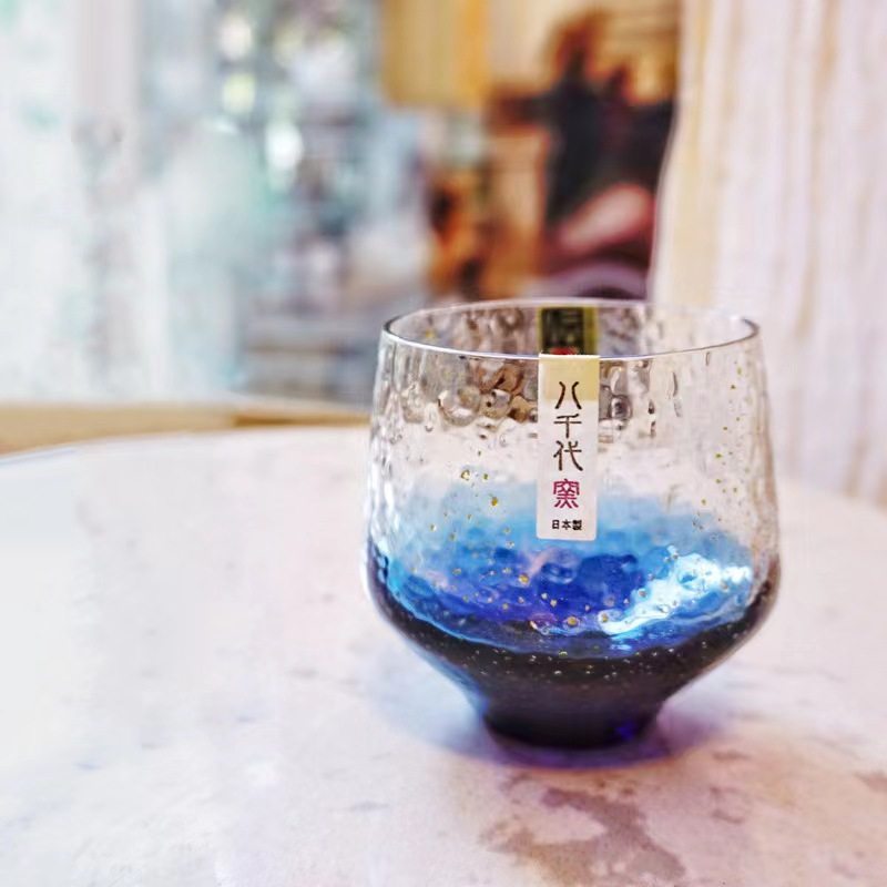 日本八千代窖金箔星空杯日式玻璃星辰水杯威士忌高颜值创意清酒杯,淘宝优惠券,粉丝福利购,淘宝优惠卷
