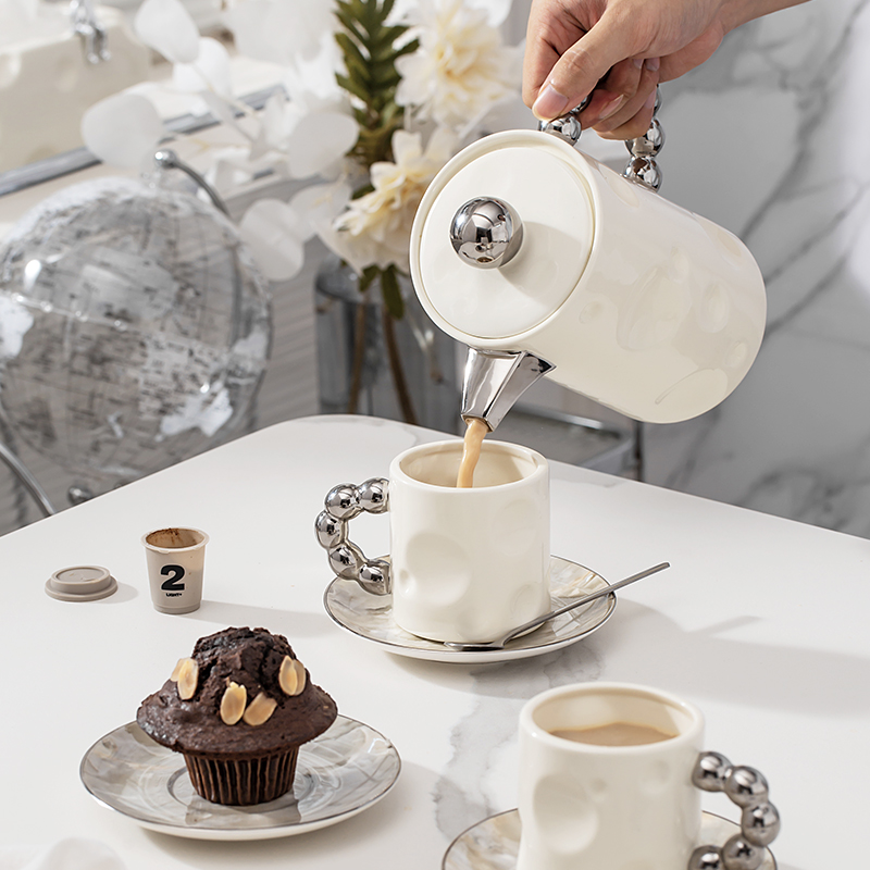轻奢咖啡杯碟英式下午茶茶具套装欧式高档家用高级感陶瓷水杯套装 - 图2