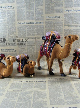 仿真小骆驼假动物橱窗写生模型