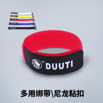 Bike multipurpose strap inflator fixed nylon adhesive fastening tie pants leggings pants with lamp frame sound harness