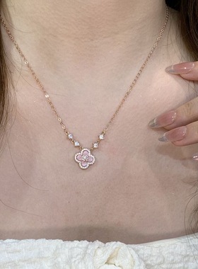 四叶草项链女轻奢小众设计高级感锁骨链百搭颈链